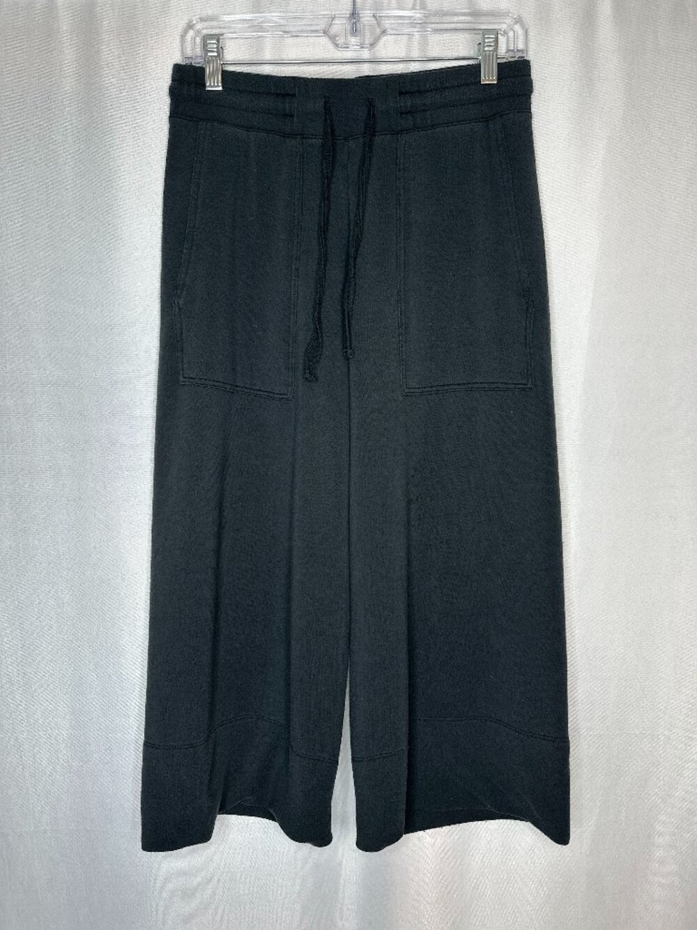 Quince Supersoft Fleece Wide Leg Crop Pants SMALL Athleisure Resort Leisure